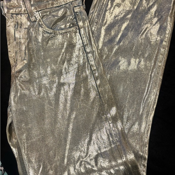 ZARA Metallic Silver Women's Jeans - Picture 1 of 2